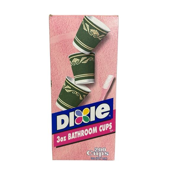 Dixie Bathroom Cups 3 oz Paper Cups Neoclassical Designs 64 count Vintage - Picture 5 of 9